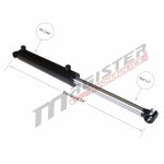 2.5 bore x 10 stroke hydraulic cylinder, welded cross tube double acting cylinder | Magister Hydraulics