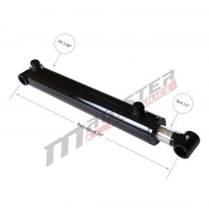 2.5 bore x 26 stroke hydraulic cylinder, welded cross tube double acting cylinder | Magister Hydraulics