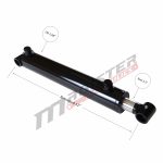 2.5 bore x 4 stroke hydraulic cylinder, welded cross tube double acting cylinder | Magister Hydraulics