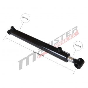 2 bore x 28 stroke hydraulic cylinder, welded cross tube double acting cylinder | Magister Hydraulics