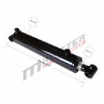 3 bore x 16 stroke hydraulic cylinder, welded cross tube double acting cylinder | Magister Hydraulics