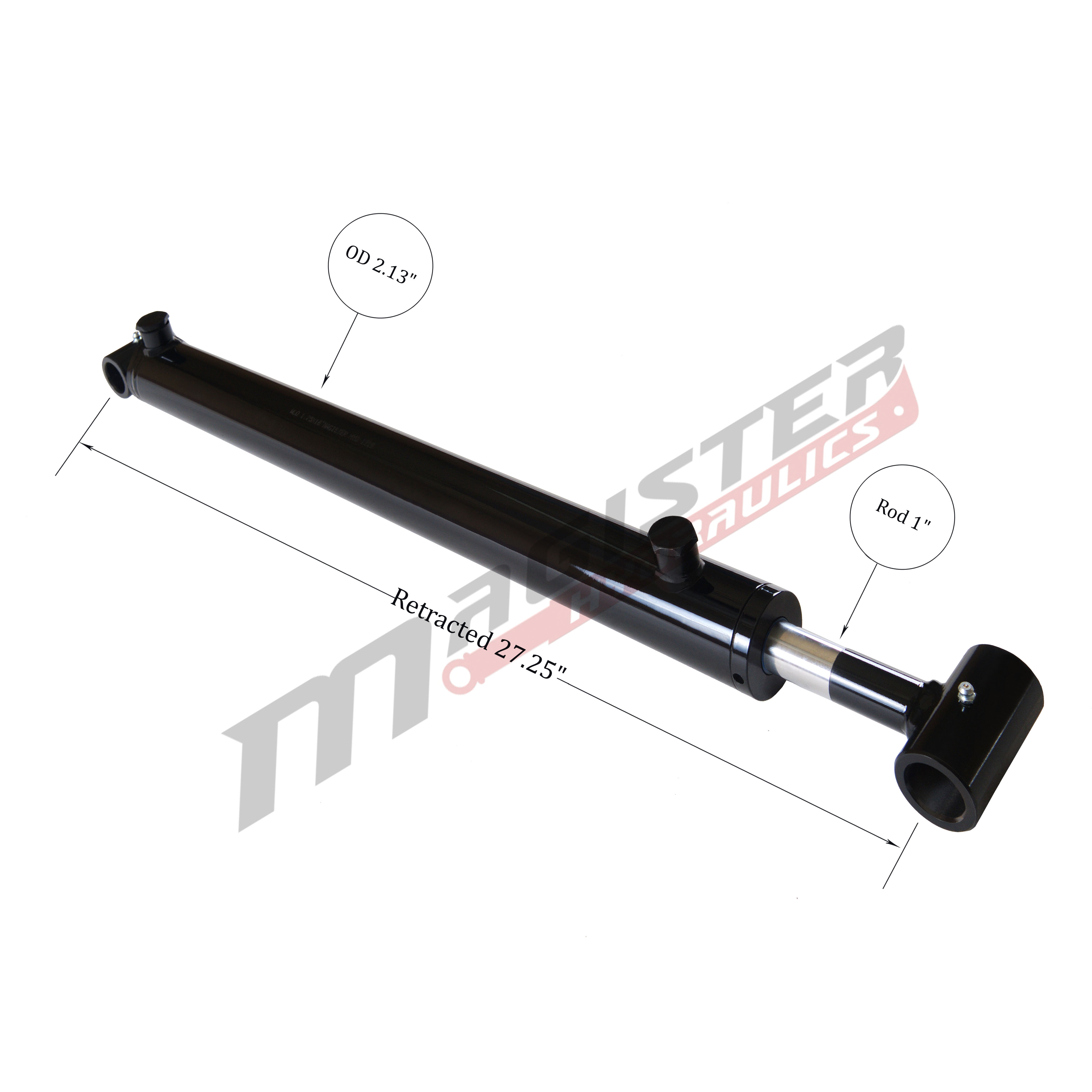 1.75 bore x 18 stroke hydraulic cylinder, welded loader double acting cylinder | Magister Hydraulics