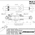 2.5 bore x 23.5 stroke hydraulic cylinder, welded loader double acting cylinder | Magister Hydraulics