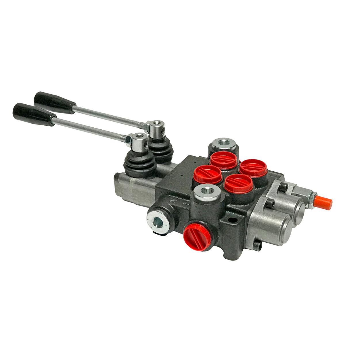 2 spool x 11 GPM hydraulic control valve, monoblock cast iron valve | Magister Hydraulics