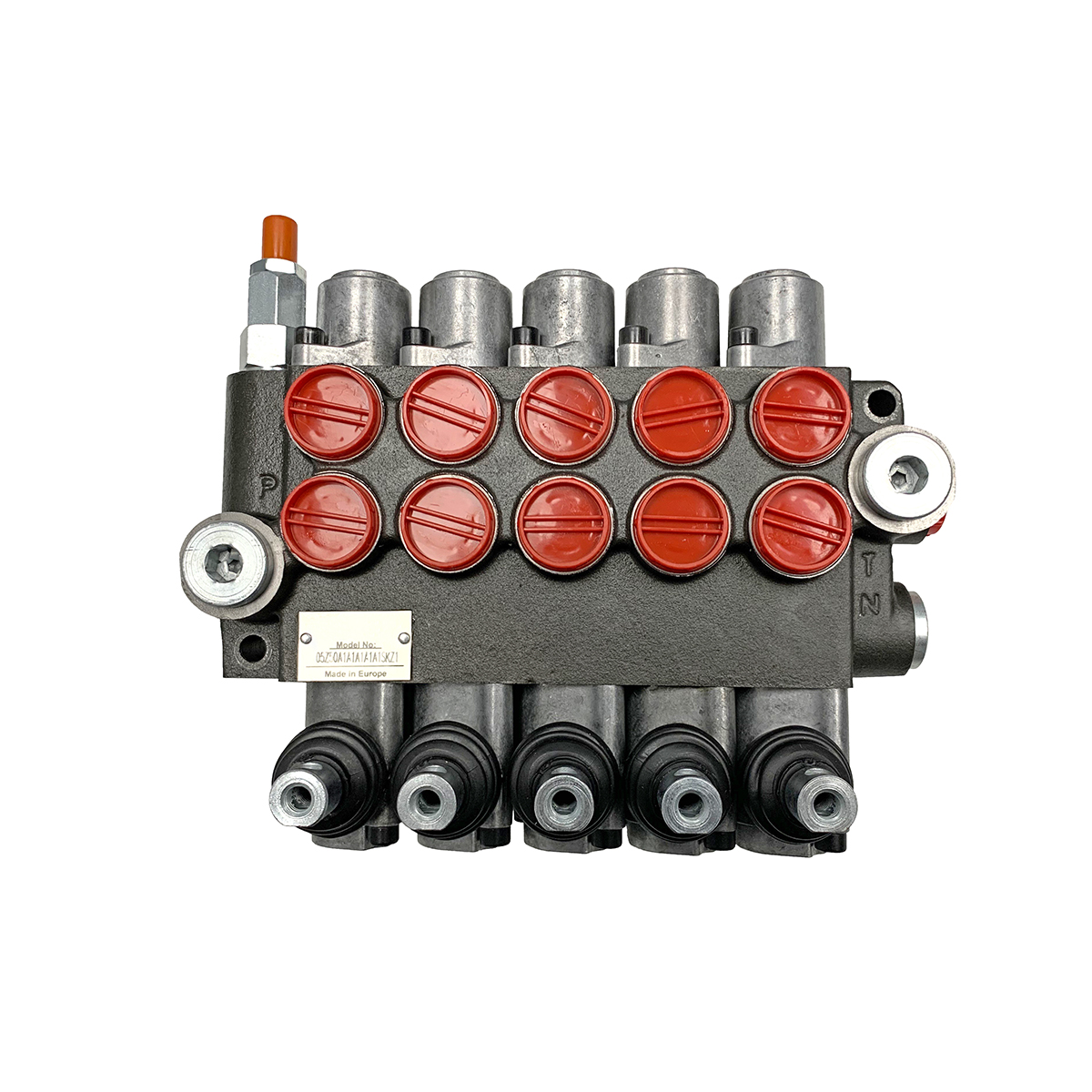 5 spool x 13 GPM hydraulic control valve, monoblock cast iron valve | Magister Hydraulics