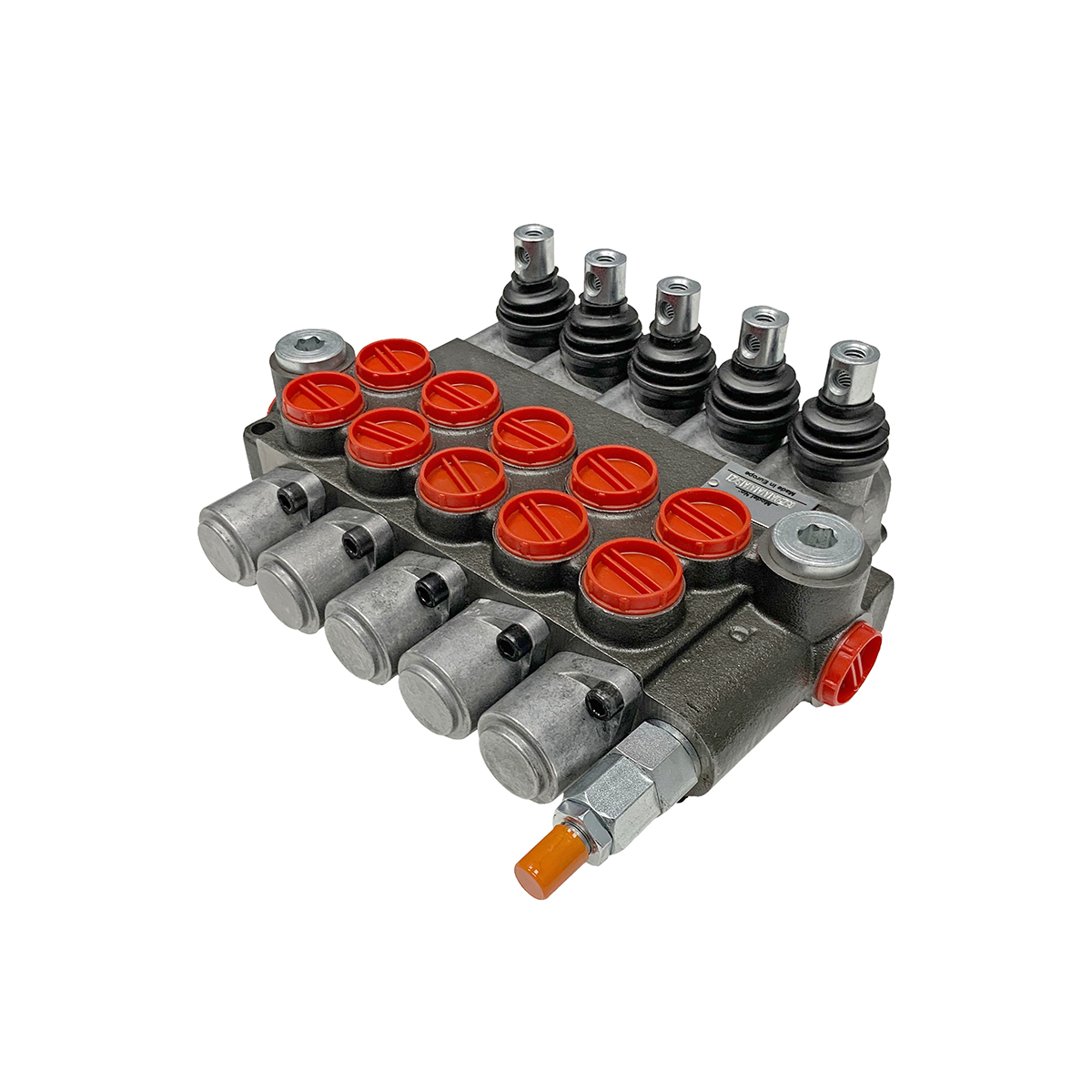 5 spool x 13 GPM hydraulic control valve, monoblock cast iron valve | Magister Hydraulics