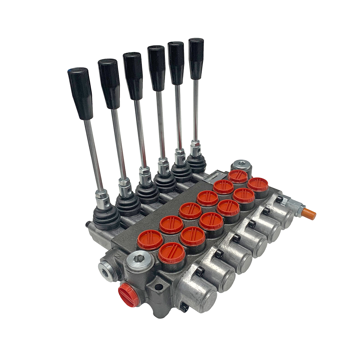 6 spool x 13 GPM hydraulic control valve, monoblock cast iron valve | Magister Hydraulics