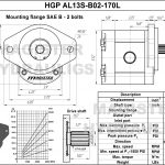 1.70 CID hydraulic gear pump, 13 tooth spline shaft counter-clockwise gear pump | Magister Hydraulics