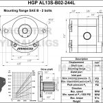2.44 CID hydraulic gear pump, 13 tooth spline shaft counter-clockwise gear pump | Magister Hydraulics