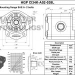 0.38 CID hydraulic gear pump, 3/4 keyed shaft counter-clockwise gear pump | Magister Hydraulics