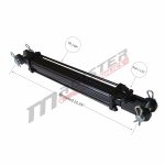 2.5 bore x 12 stroke hydraulic cylinder, tie rod double acting cylinder | Magister Hydraulics