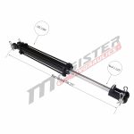 2.5 bore x 24 stroke hydraulic cylinder, tie rod double acting cylinder | Magister Hydraulics