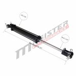 2 bore x 8 ASAE stroke hydraulic cylinder, tie rod double acting cylinder | Magister Hydraulics