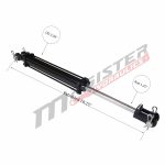 3 bore x 4 stroke hydraulic cylinder, tie rod double acting cylinder | Magister Hydraulics