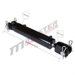 2.5 bore x 16 stroke hydraulic cylinder, ag clevis double acting cylinder | Magister Hydraulics