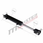 2.5 bore x 18 stroke hydraulic cylinder, ag clevis double acting cylinder | Magister Hydraulics