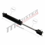 3 bore x 10 stroke hydraulic cylinder, ag clevis double acting cylinder | Magister Hydraulics
