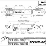 2 bore x 20 stroke hydraulic cylinder, welded clevis double acting cylinder | Magister Hydraulics