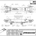 2 bore x 4 stroke hydraulic cylinder, welded clevis double acting cylinder | Magister Hydraulics