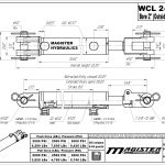 2 bore x 8 ASAE stroke hydraulic cylinder, welded clevis double acting cylinder | Magister Hydraulics