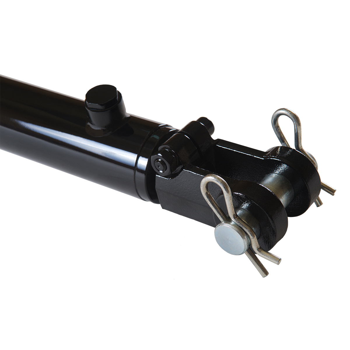 2 bore x 8 ASAE stroke hydraulic cylinder, welded clevis double acting cylinder | Magister Hydraulics