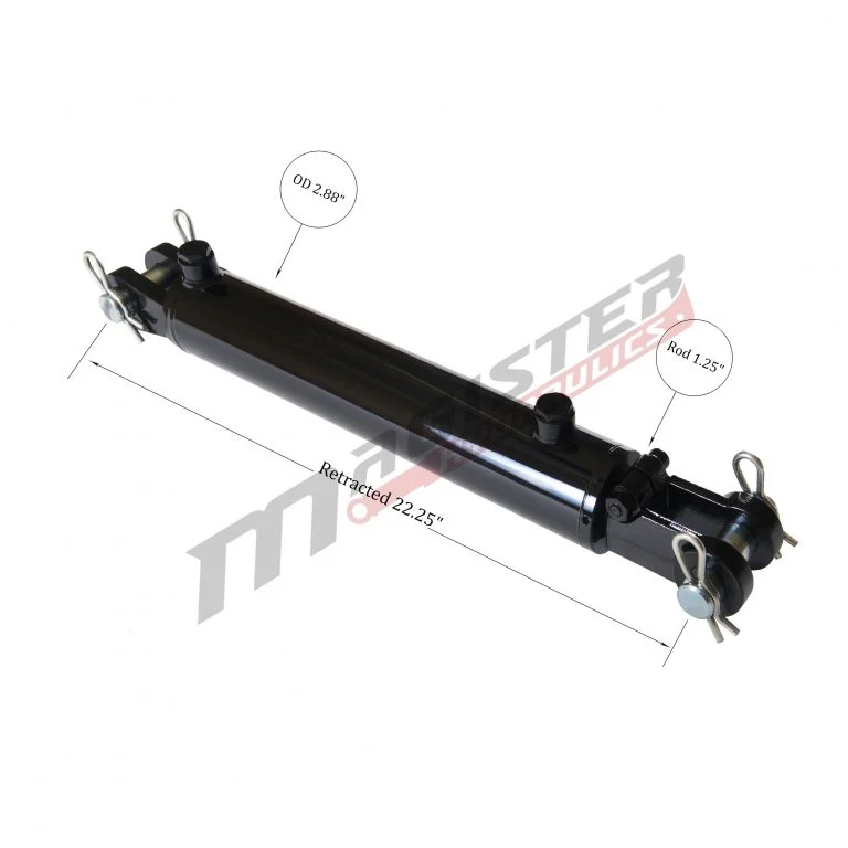2.5 bore x 12 stroke hydraulic cylinder, welded clevis double acting cylinder | Magister Hydraulics 2.5 bore x 12 stroke hydraulic cylinder, welded clevis double acting cylinder | Magister Hydraulics