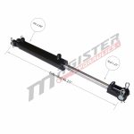 2.5 bore x 18 stroke hydraulic cylinder, welded clevis double acting cylinder | Magister Hydraulics