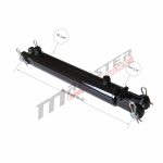 2.5 bore x 8 ASAE stroke hydraulic cylinder, welded clevis double acting cylinder | Magister Hydraulics