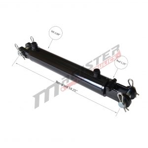 2.5 bore x 8 stroke hydraulic cylinder, welded clevis double acting cylinder | Magister Hydraulics