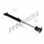 2 bore x 10 stroke hydraulic cylinder, welded clevis double acting cylinder | Magister Hydraulics