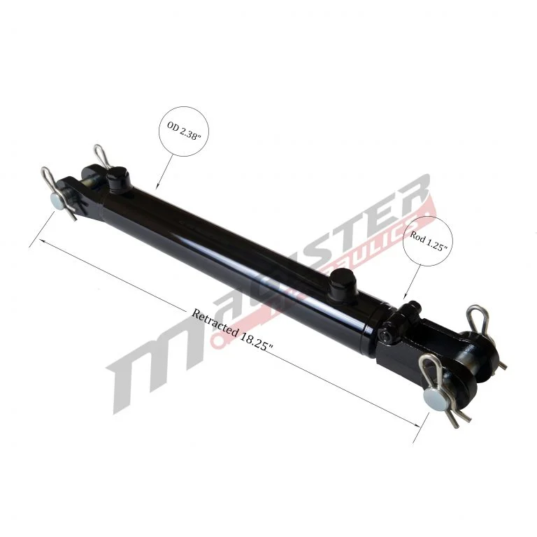 2 bore x 8 stroke hydraulic cylinder, welded clevis double acting cylinder | Magister Hydraulics 2 bore x 8 stroke hydraulic cylinder, welded clevis double acting cylinder | Magister Hydraulics