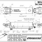 3 bore x 24 stroke hydraulic cylinder, welded clevis double acting cylinder | Magister Hydraulics