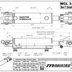 3 bore x 8 ASAE stroke hydraulic cylinder, welded clevis double acting cylinder | Magister Hydraulics