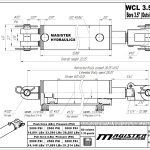 3.5 bore x 8 ASAE stroke hydraulic cylinder, welded clevis double acting cylinder | Magister Hydraulics