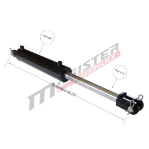 3.5 bore x 18 stroke hydraulic cylinder, welded clevis double acting cylinder | Magister Hydraulics 3.5 bore x 18 stroke hydraulic cylinder, welded clevis double acting cylinder | Magister Hydraulics