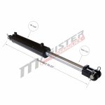 3.5 bore x 20 stroke hydraulic cylinder, welded clevis double acting cylinder | Magister Hydraulics