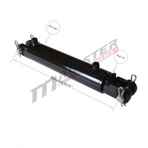 3 bore x 18 stroke hydraulic cylinder, welded clevis double acting cylinder | Magister Hydraulics