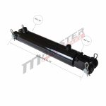 3 bore x 6 stroke hydraulic cylinder, welded clevis double acting cylinder | Magister Hydraulics