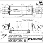 4 bore x 4 stroke hydraulic cylinder, welded clevis double acting cylinder | Magister Hydraulics