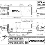 4 bore x 8 ASAE stroke hydraulic cylinder, welded clevis double acting cylinder | Magister Hydraulics