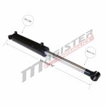 3.5 bore x 24 stroke hydraulic cylinder, welded cross tube double acting cylinder | Magister Hydraulics