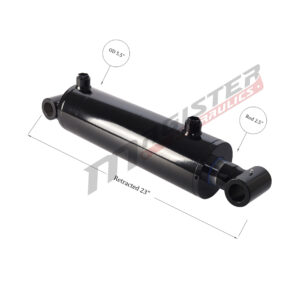 5" bore x 12" stroke cross tube hydraulic cylinder