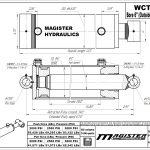 6 bore x 28 stroke hydraulic cylinder, welded cross tube double acting cylinder | Magister Hydraulics