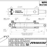 2.5 bore x 8 stroke hydraulic cylinder, welded pin eye double acting cylinder | Magister Hydraulics