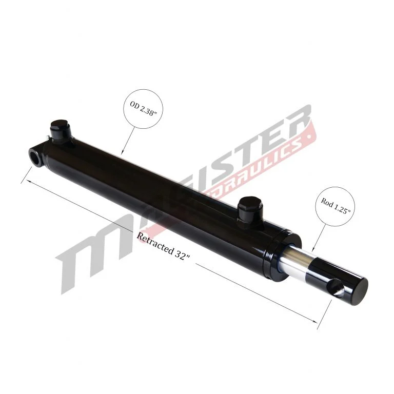2 bore x 24 stroke hydraulic cylinder, welded pin eye double acting cylinder | Magister Hydraulics 2 bore x 24 stroke hydraulic cylinder, welded pin eye double acting cylinder | Magister Hydraulics