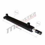 2 bore x 36 stroke hydraulic cylinder, welded pin eye double acting cylinder | Magister Hydraulics