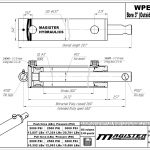 3 bore x 20 stroke hydraulic cylinder, welded pin eye double acting cylinder | Magister Hydraulics