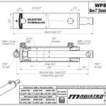 3 bore x 24 stroke hydraulic cylinder, welded pin eye double acting cylinder | Magister Hydraulics