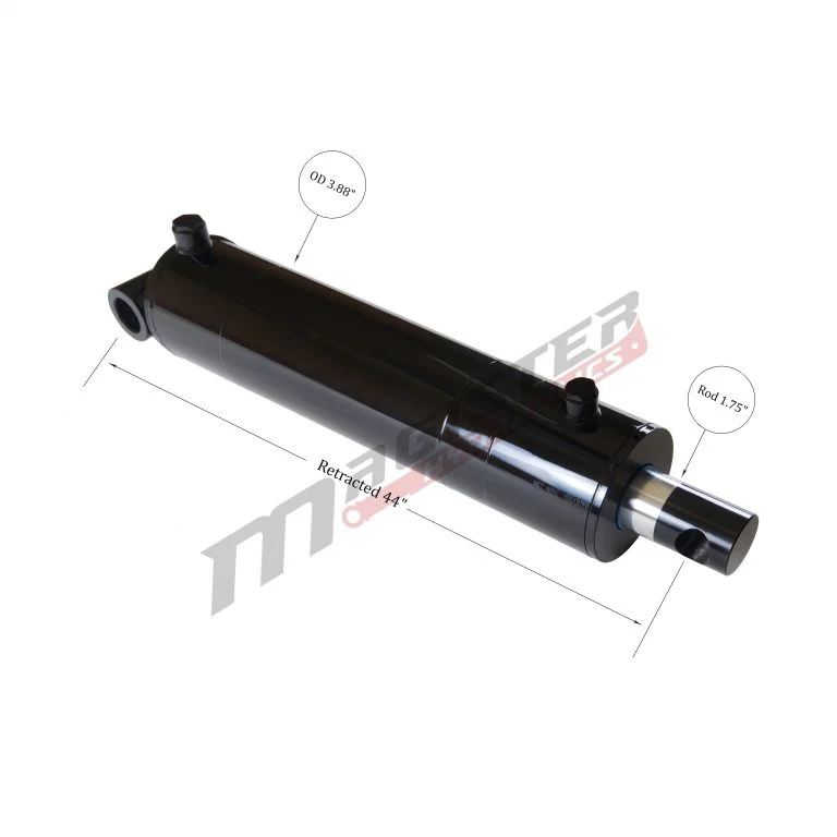 3.5 bore x 36 stroke hydraulic cylinder, welded pin eye double acting cylinder | Magister Hydraulics 3.5 bore x 36 stroke hydraulic cylinder, welded pin eye double acting cylinder | Magister Hydraulics
