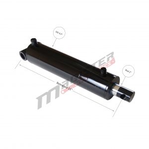 4 bore x 12 stroke hydraulic cylinder, welded pin eye double acting cylinder | Magister Hydraulics